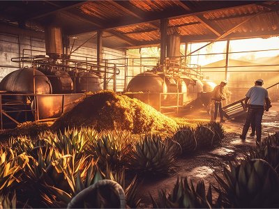 Traditional agave distillery