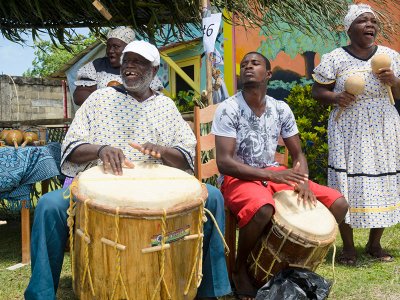 Toledo District Chocolate Festival, Garifuna Drummers