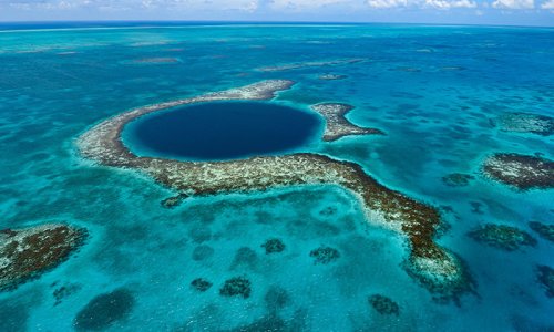 Great Blue Hole, Aerial view