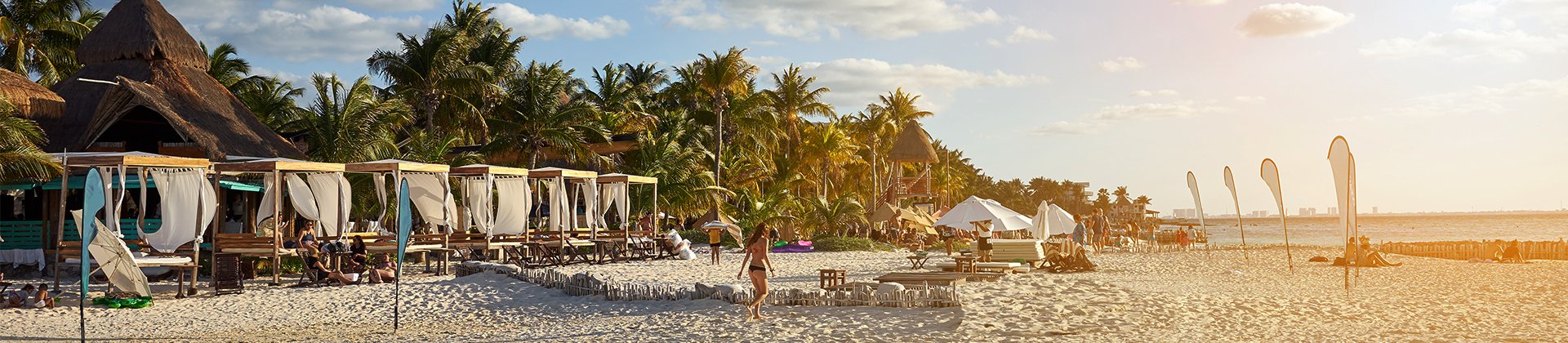 Beach cabanas on Isla Mujeres