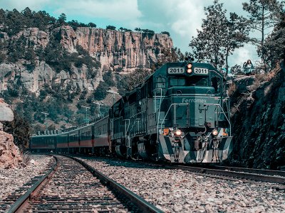 Train in Creel, Barrancas del cobre