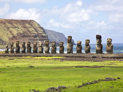 Ahu Tongariki, the largest ahu on Easter Island