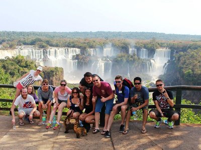 Alex and amigos at Iguacu Falls