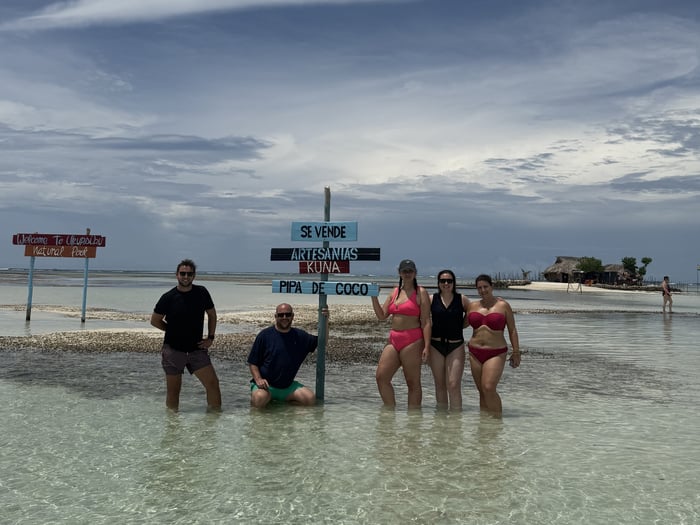 San Blas Island Group Shot In Water San Blas Island Group Shot In Water