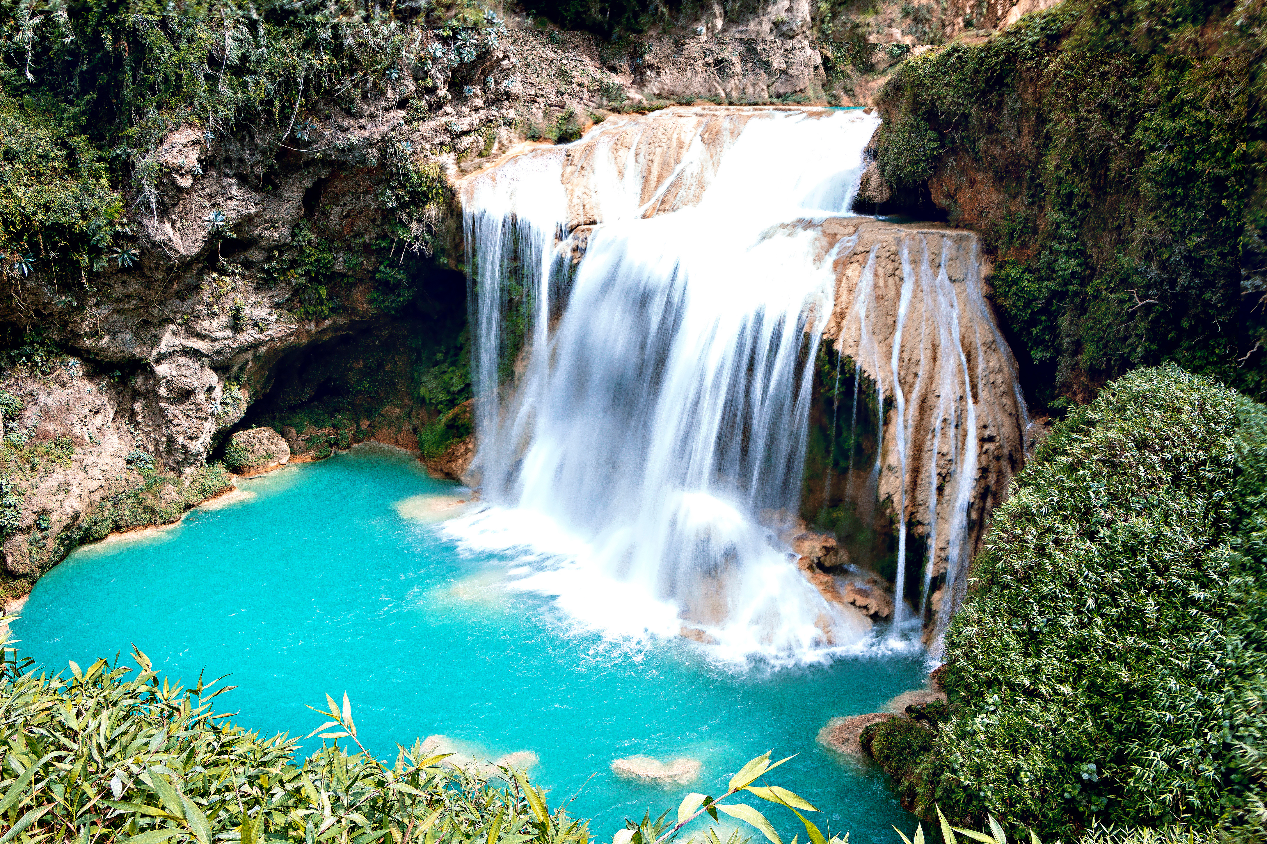 Waterfall El Chiflón In Chiapas