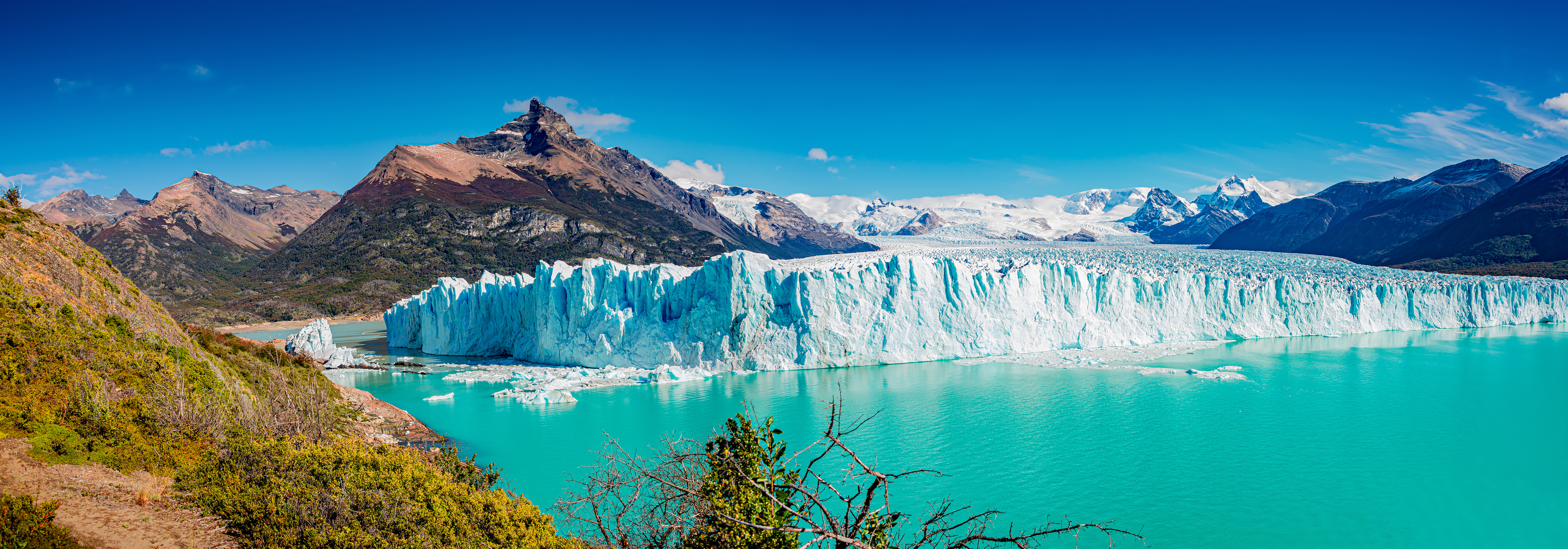 Perito Moreno Glacier, Patagonia In Golden Autumn, Argentina HERO BANNER