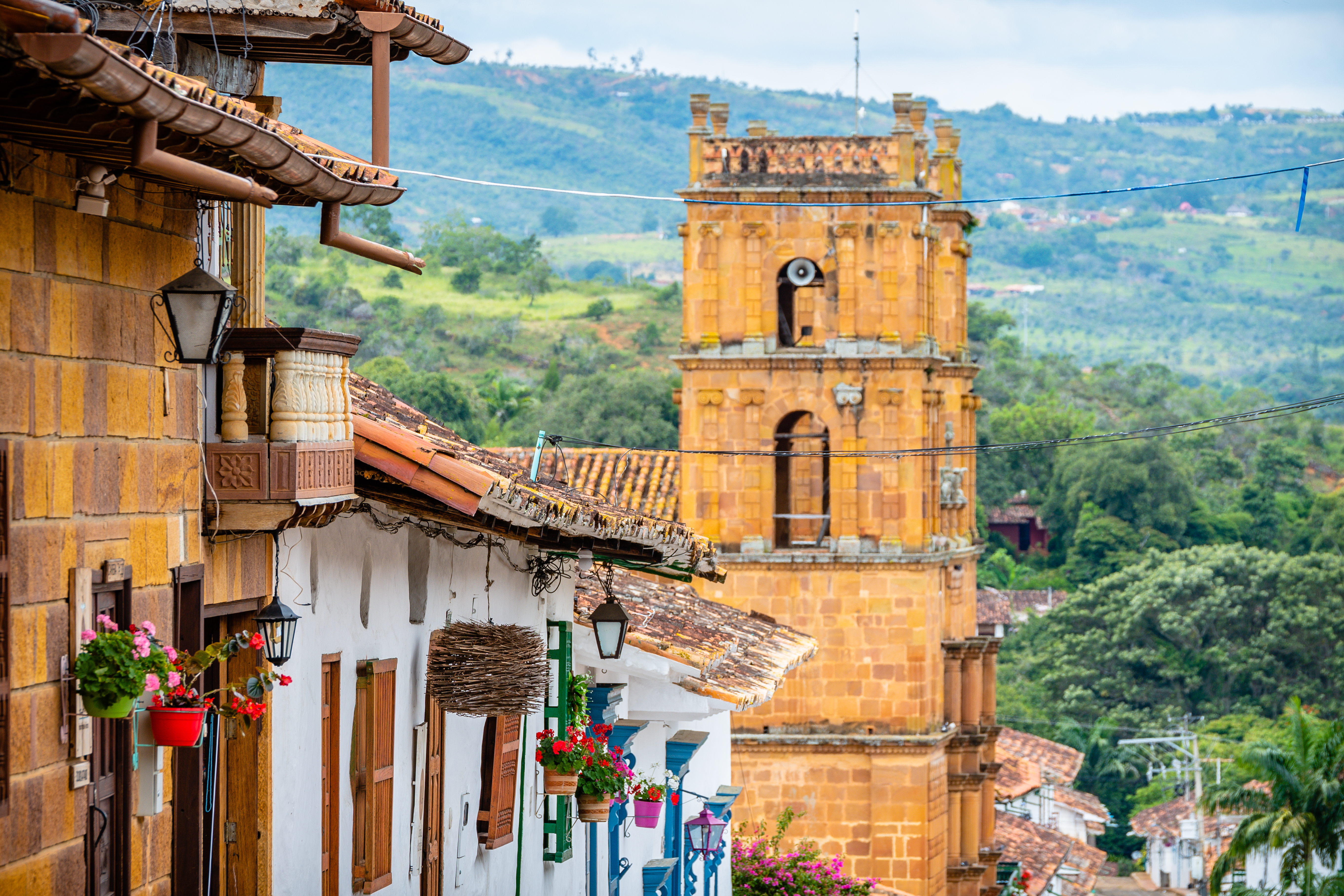 Street View Of Barichara Colonial Town, Colombia Street View Of Barichara Colonial Town, Colombia