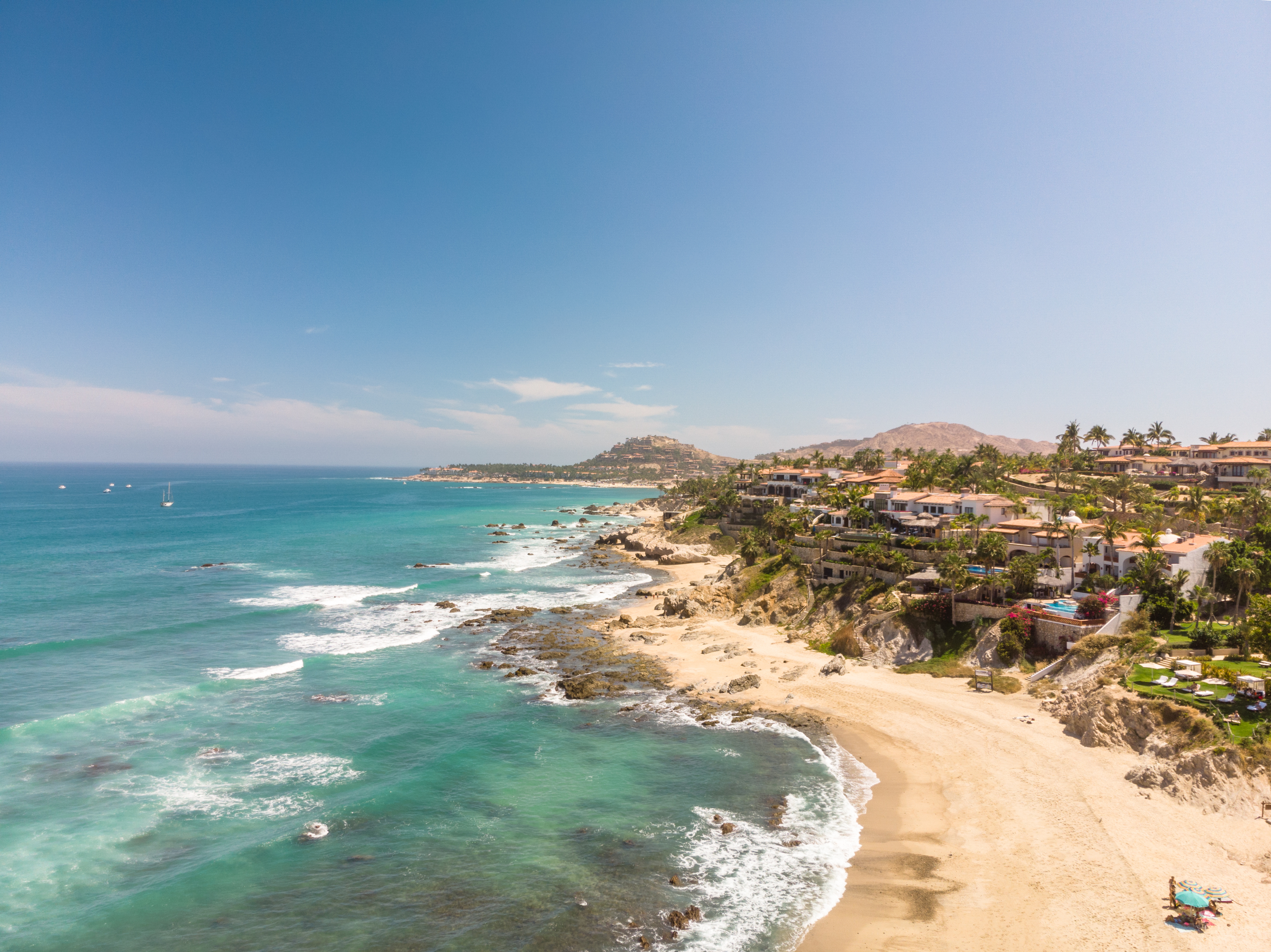 Vista Panorámica Aérea De La Playa De Acapulquito En San José Del Cabo, México Vista Panorámica Aérea De La Playa De Acapulquito En San José Del Cabo, México