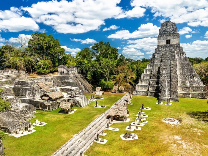 Temple Of The Great Jaguar At Tikal In Guatemala