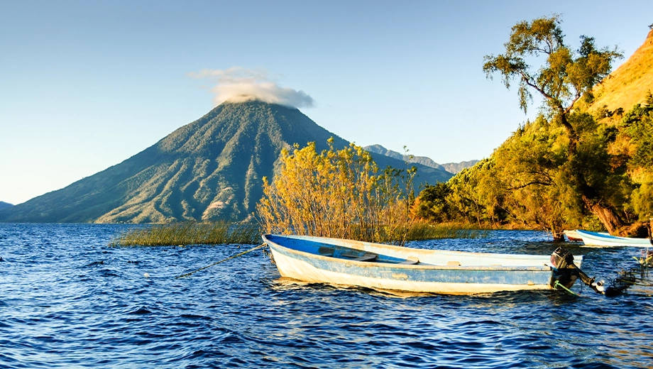 San Pedro Volcano across Lake Atitlan